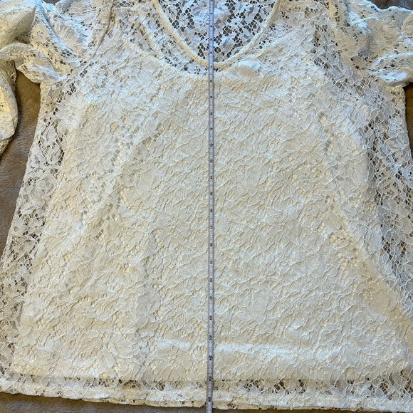 Fever Women's XL Multicolor Lace Blouse with Detachable Shell - Picture 8 of 9